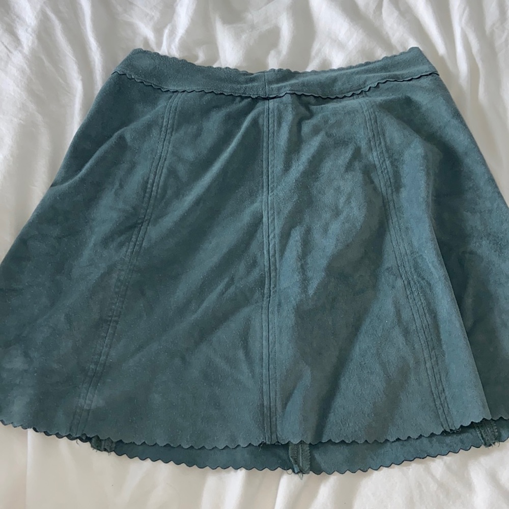 velvet blue skirt
